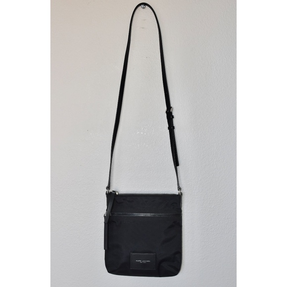 MARK JACOBS NEW BIKER NORTH SOUTH BLACK NYLON CROSSBODY BAG - Picture 5 of 9